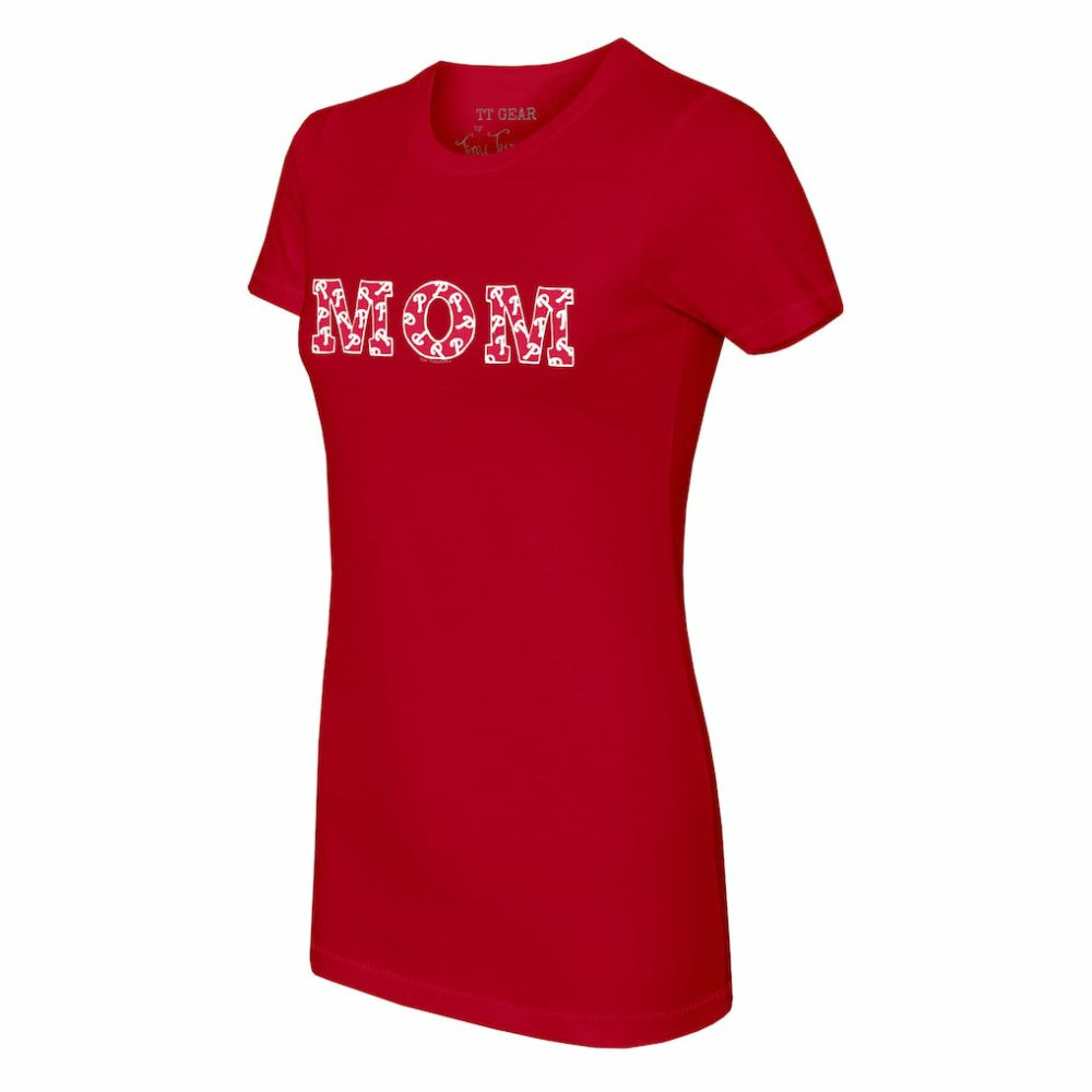 Philadelphia Phillies Tiny Turnip Women's Logo Mom T-Shirt - Red
