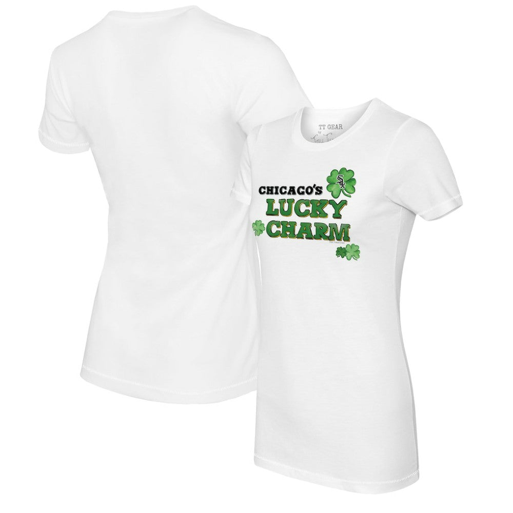 Chicago White Sox Tiny Turnip Women's Lucky Charm T-Shirt - White