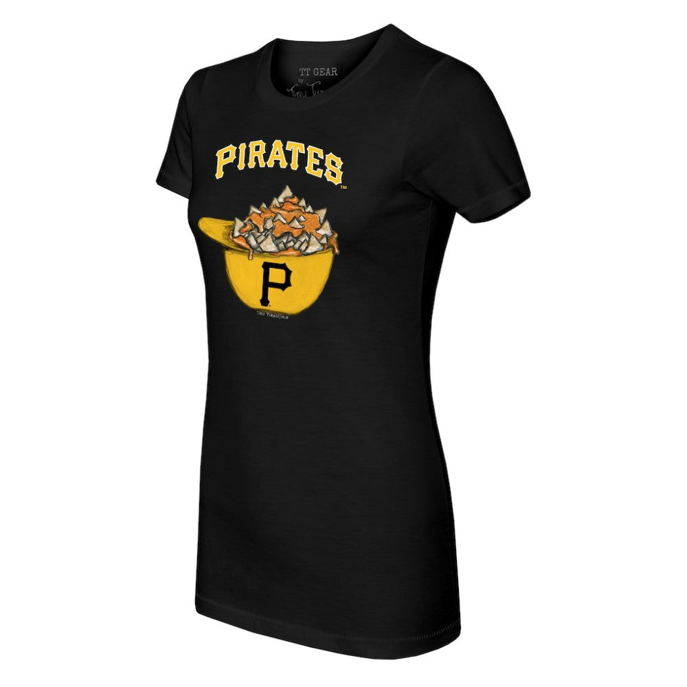 Pittsburgh Pirates Tiny Turnip Women's Nacho Helmet T-Shirt - Black