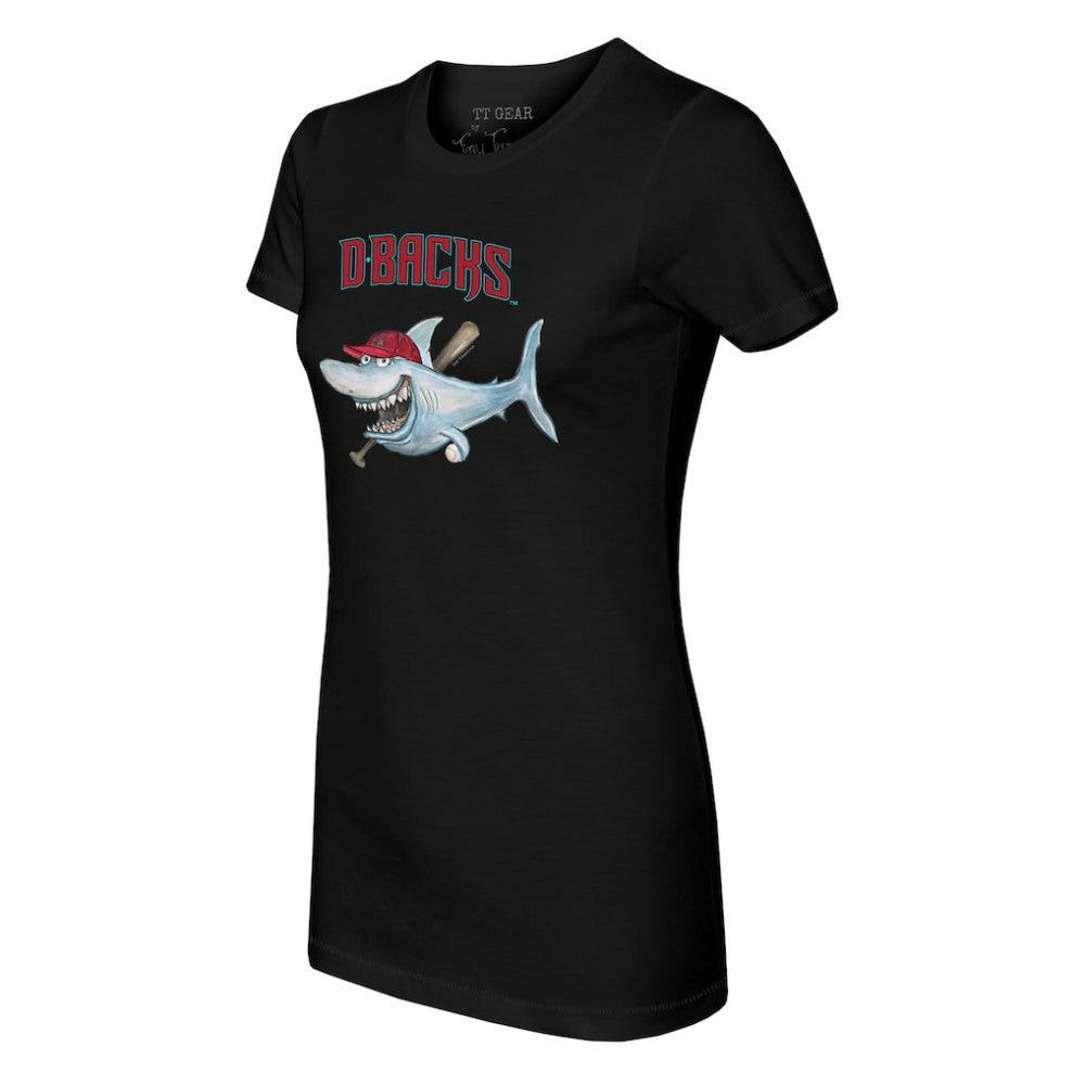 Arizona Diamondbacks Tiny Turnip Women's Shark T-Shirt - Black