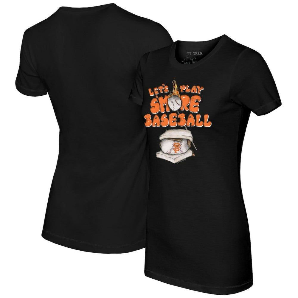 San Francisco Giants Tiny Turnip Women's Smores T-Shirt - Black