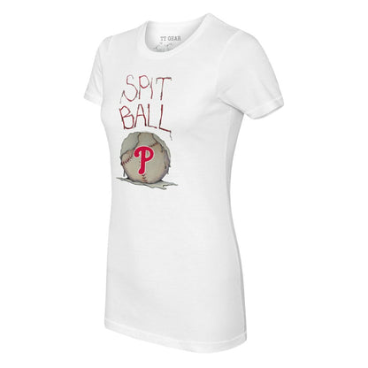 Philadelphia Phillies Tiny Turnip Women's Spit Ball T-Shirt - White