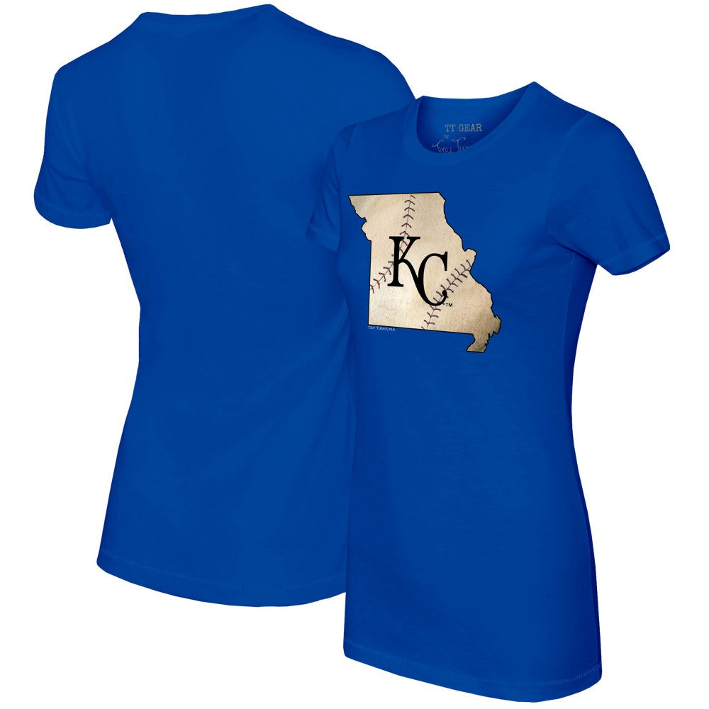 Kansas City Royals Tiny Turnip Women's State Outline T-Shirt - Royal