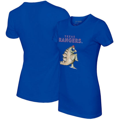 Texas Rangers Tiny Turnip Women's Stega T-Shirt - Royal