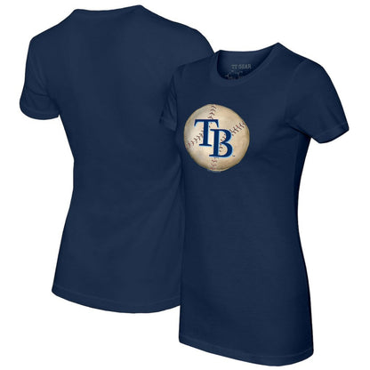 Tampa Bay Rays Tiny Turnip Women's Stitched Baseball T-Shirt - Navy
