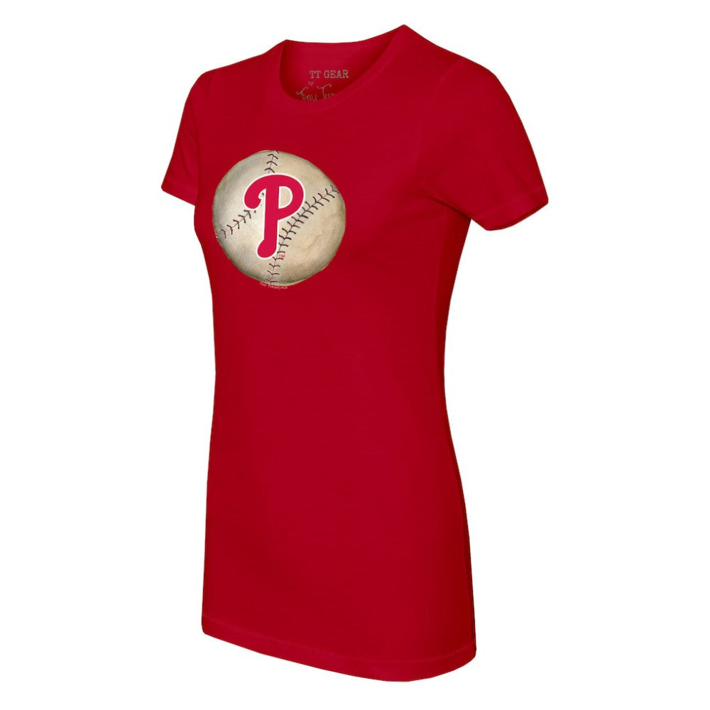 Philadelphia Phillies Tiny Turnip Women's Stitched Baseball T-Shirt - Red