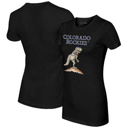 Colorado Rockies Tiny Turnip Women's TT Rex T-Shirt - Black