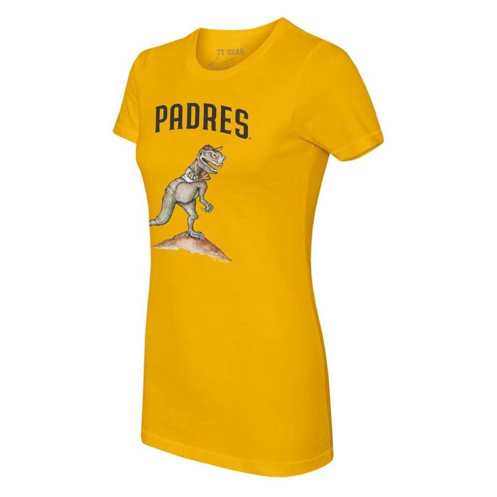 San Diego Padres Tiny Turnip Women's TT Rex T-Shirt - Gold