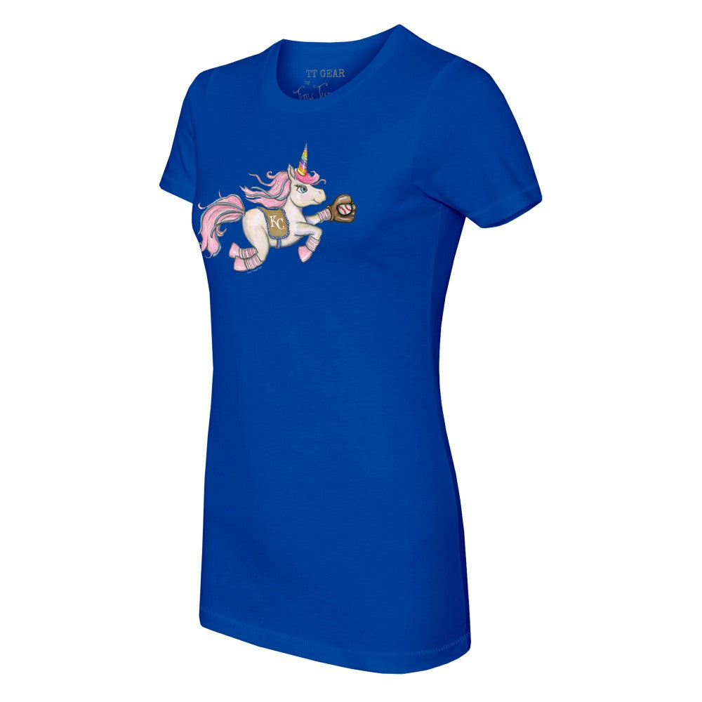 Kansas City Royals Tiny Turnip Women's Unicorn T-Shirt - Royal