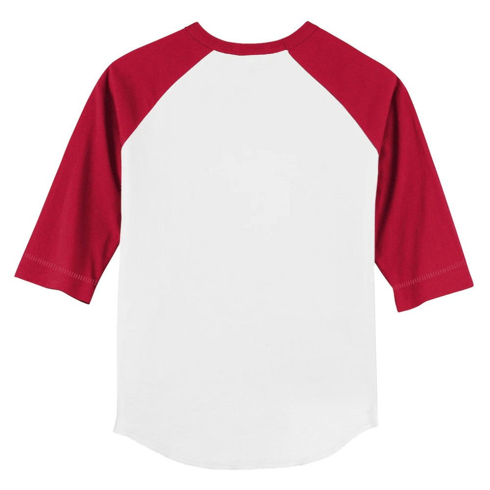 Philadelphia Phillies Tiny Turnip Youth Baseball Bow 3/4-Sleeve Raglan T-Shirt - White/Red