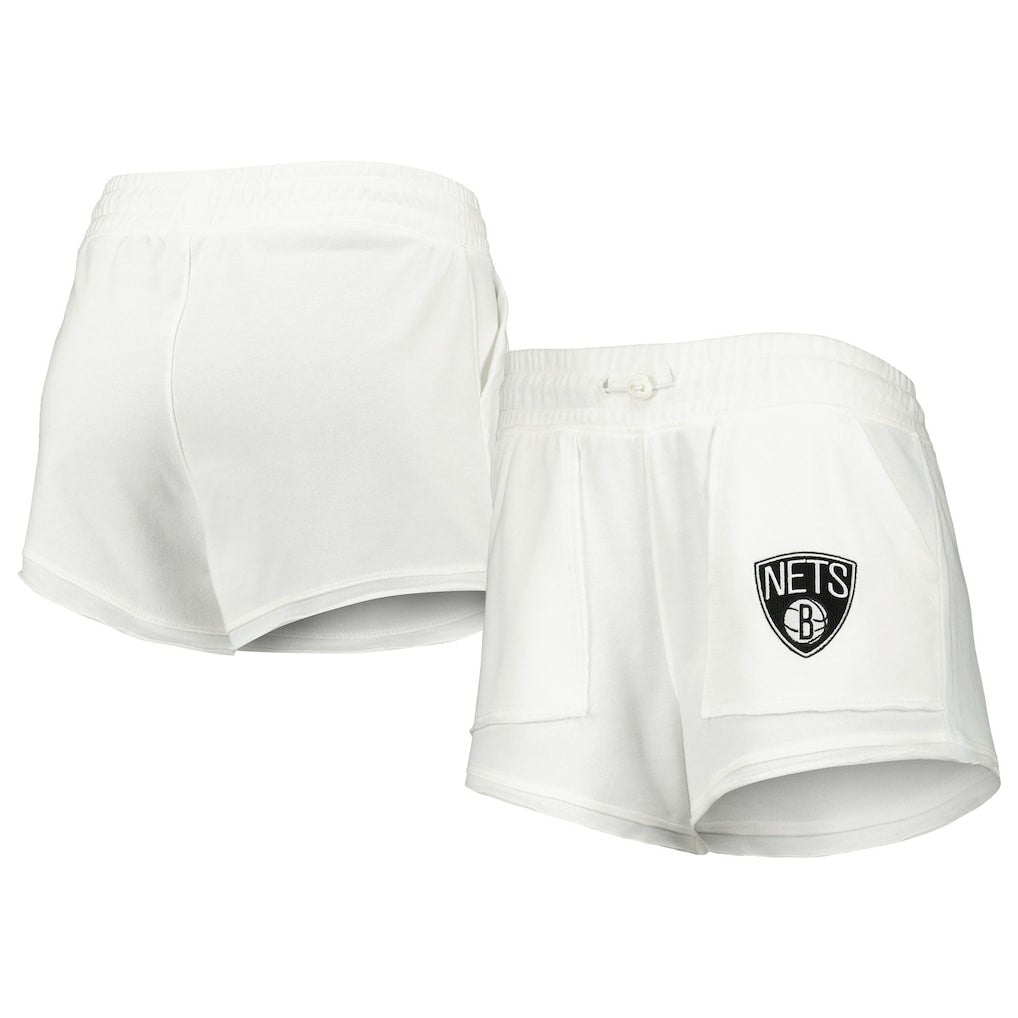 Brooklyn Nets Concepts Sport Women's Sunray Shorts - White on sale