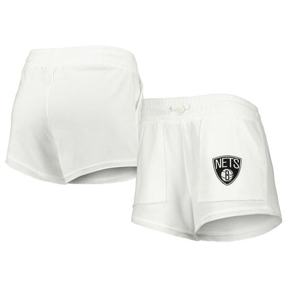 Brooklyn Nets Concepts Sport Women's Sunray Shorts - White on sale