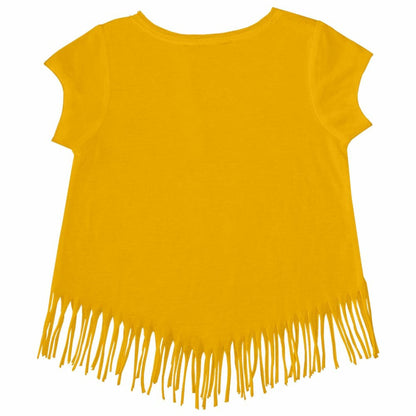 San Diego Padres Tiny Turnip Girls Youth Baseball Love Fringe T-Shirt - Gold