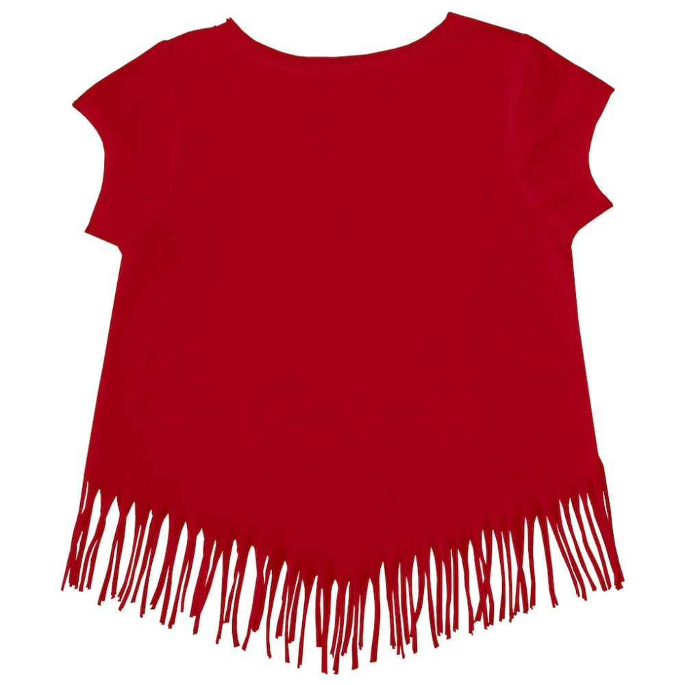 Philadelphia Phillies Tiny Turnip Girls Youth Baseball Love Fringe T-Shirt - Red