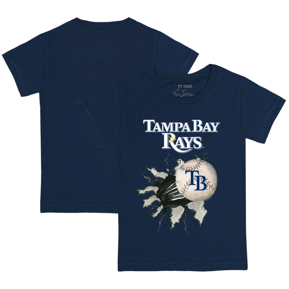 Tampa Bay Rays Tiny Turnip Youth Baseball Tear T-Shirt - Navy