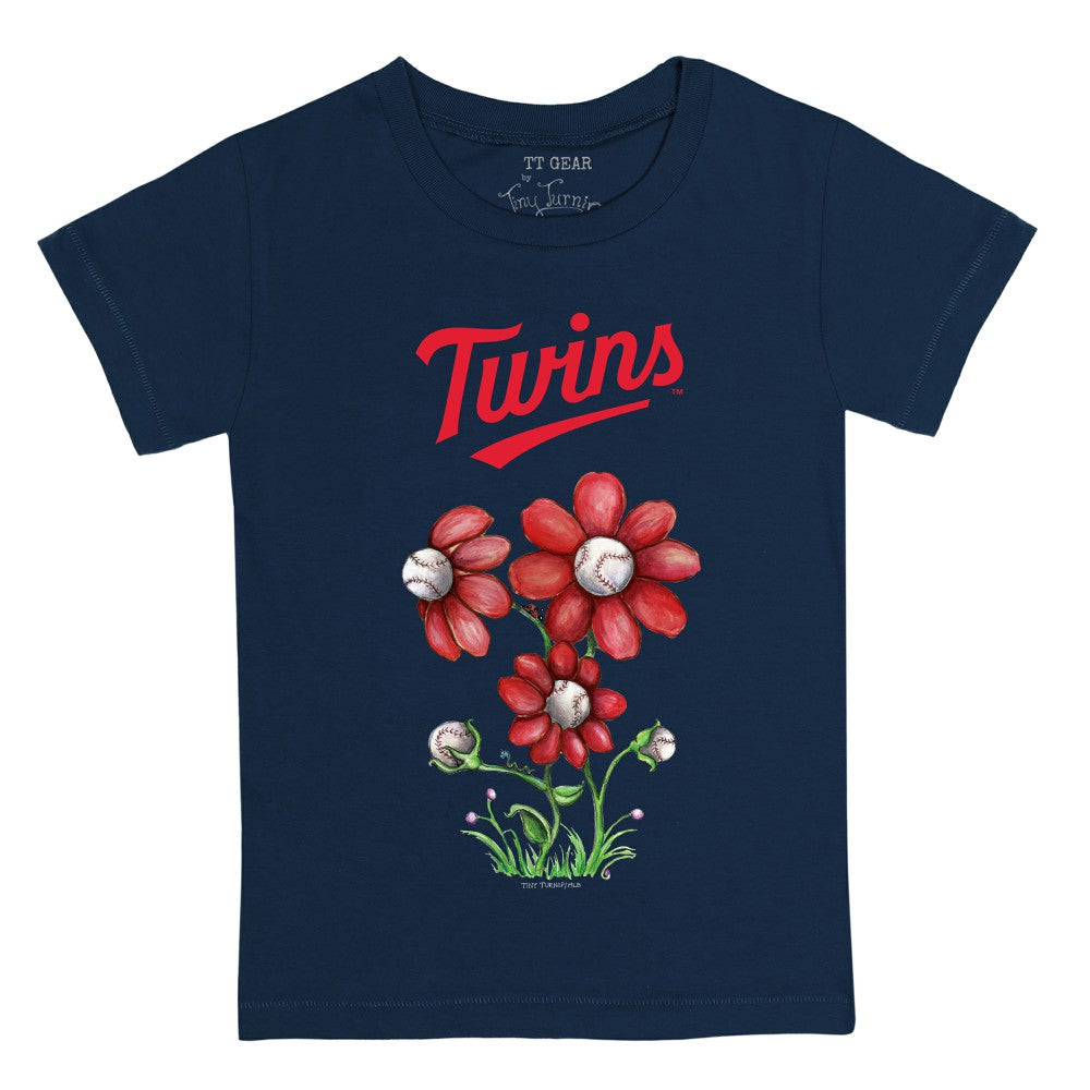 Minnesota Twins Tiny Turnip Youth Blooming Baseballs T-Shirt - Navy