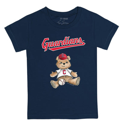 Cleveland Guardians Tiny Turnip Youth Teddy Boy T-Shirt - Navy