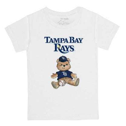 Tampa Bay Rays Tiny Turnip Youth Teddy Boy T-Shirt - White