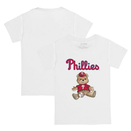 Philadelphia Phillies Tiny Turnip Youth Teddy Boy T-Shirt - White