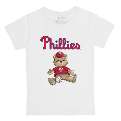 Philadelphia Phillies Tiny Turnip Youth Teddy Boy T-Shirt - White
