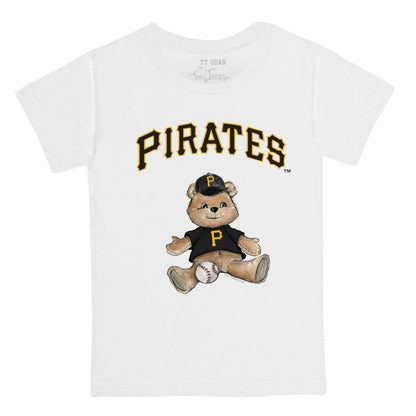 Pittsburgh Pirates Tiny Turnip Youth Teddy Boy T-Shirt - White