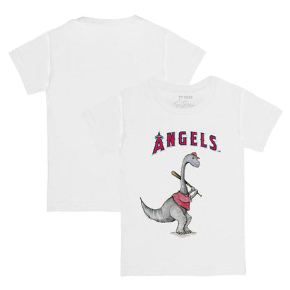 Los Angeles Angels Tiny Turnip Youth Bronto Logo T-Shirt - White