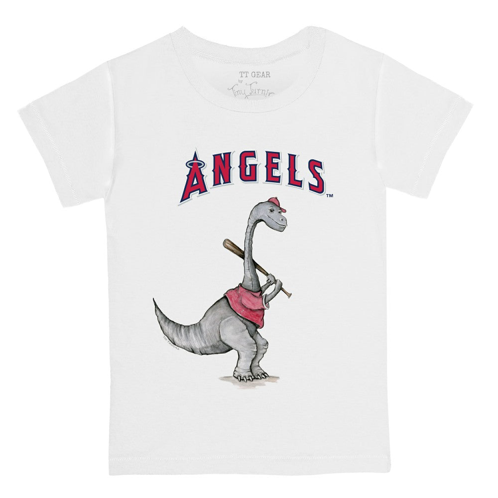 Los Angeles Angels Tiny Turnip Youth Bronto Logo T-Shirt - White