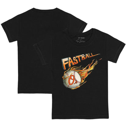 Baltimore Orioles Tiny Turnip Youth Fastball T-Shirt - Black