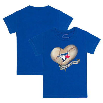 Toronto Blue Jays Tiny Turnip Youth Heart Banner T-Shirt - Royal
