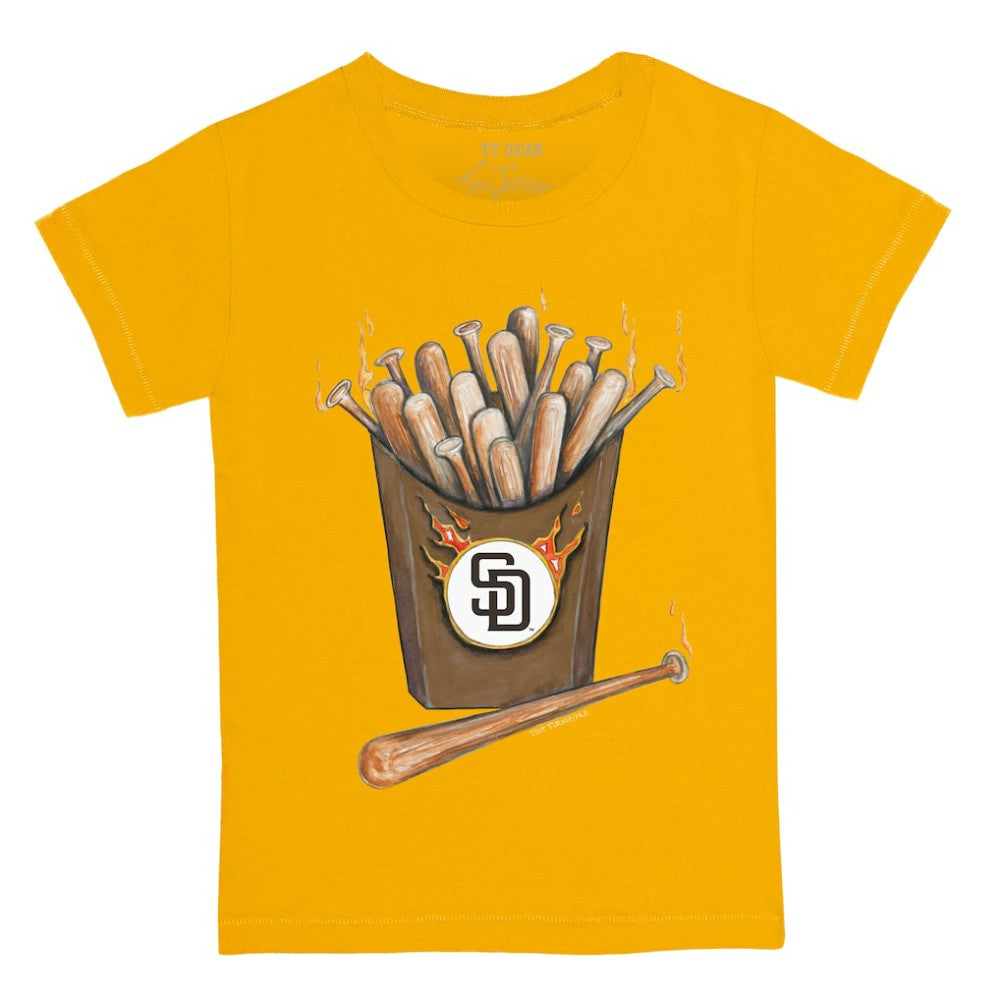 San Diego Padres Tiny Turnip Youth Hot Bats T-Shirt - Gold