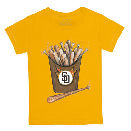 San Diego Padres Tiny Turnip Youth Hot Bats T-Shirt - Gold
