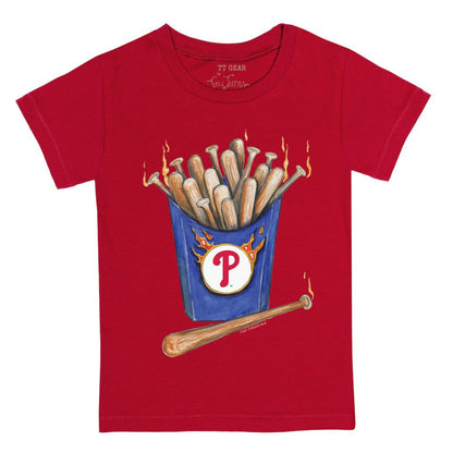 Philadelphia Phillies Tiny Turnip Youth Hot Bats T-Shirt - Red