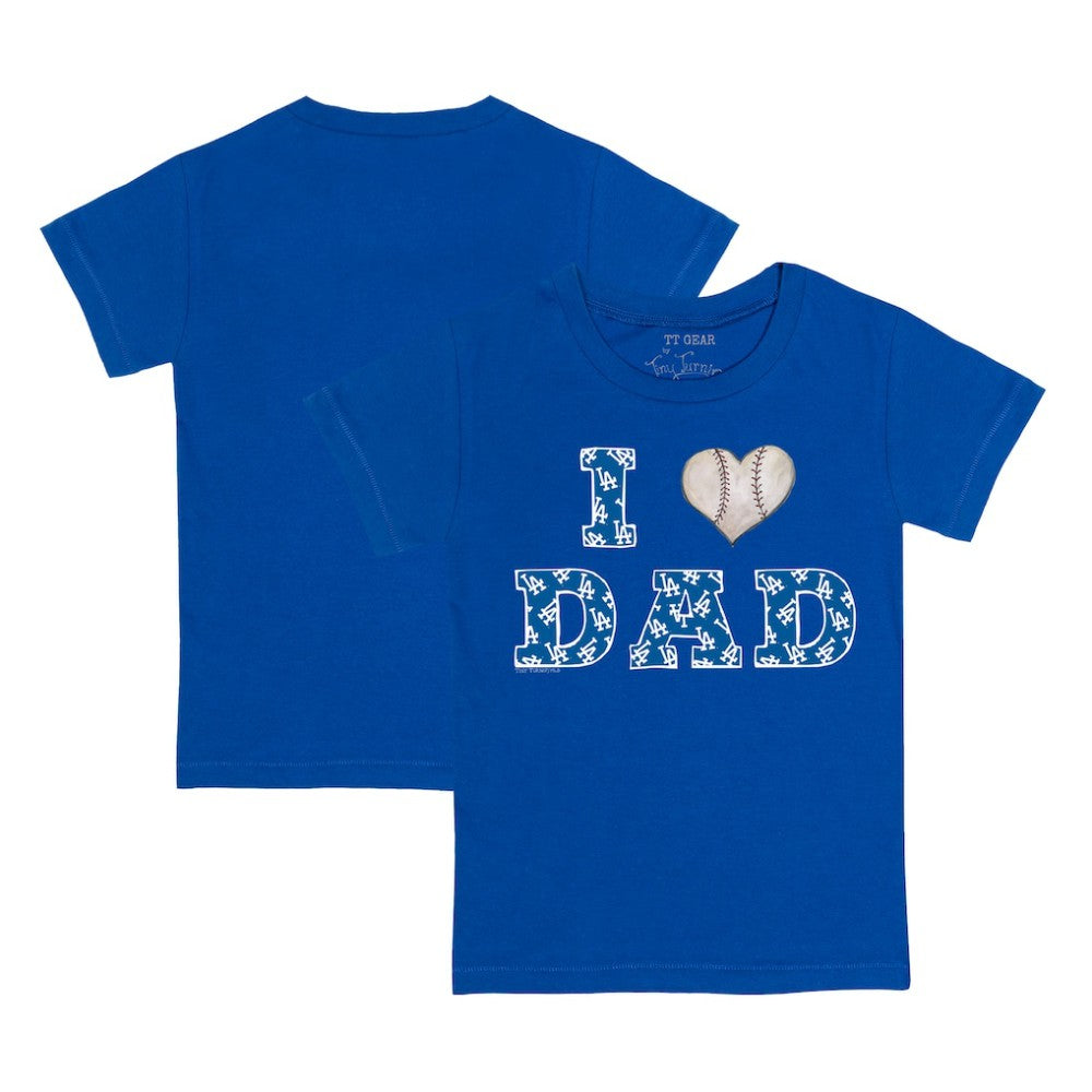 Los Angeles Dodgers Tiny Turnip Youth I Love Dad T-Shirt - Royal