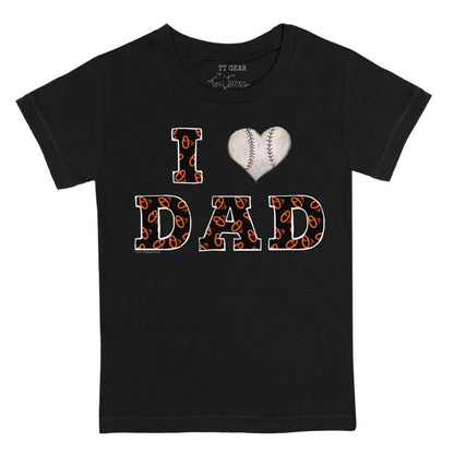 Baltimore Orioles Tiny Turnip Youth I Love Dad T-Shirt - Black