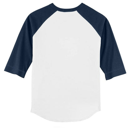 Detroit Tigers Tiny Turnip Youth Jada 3/4-Sleeve Raglan T-Shirt - White/Navy