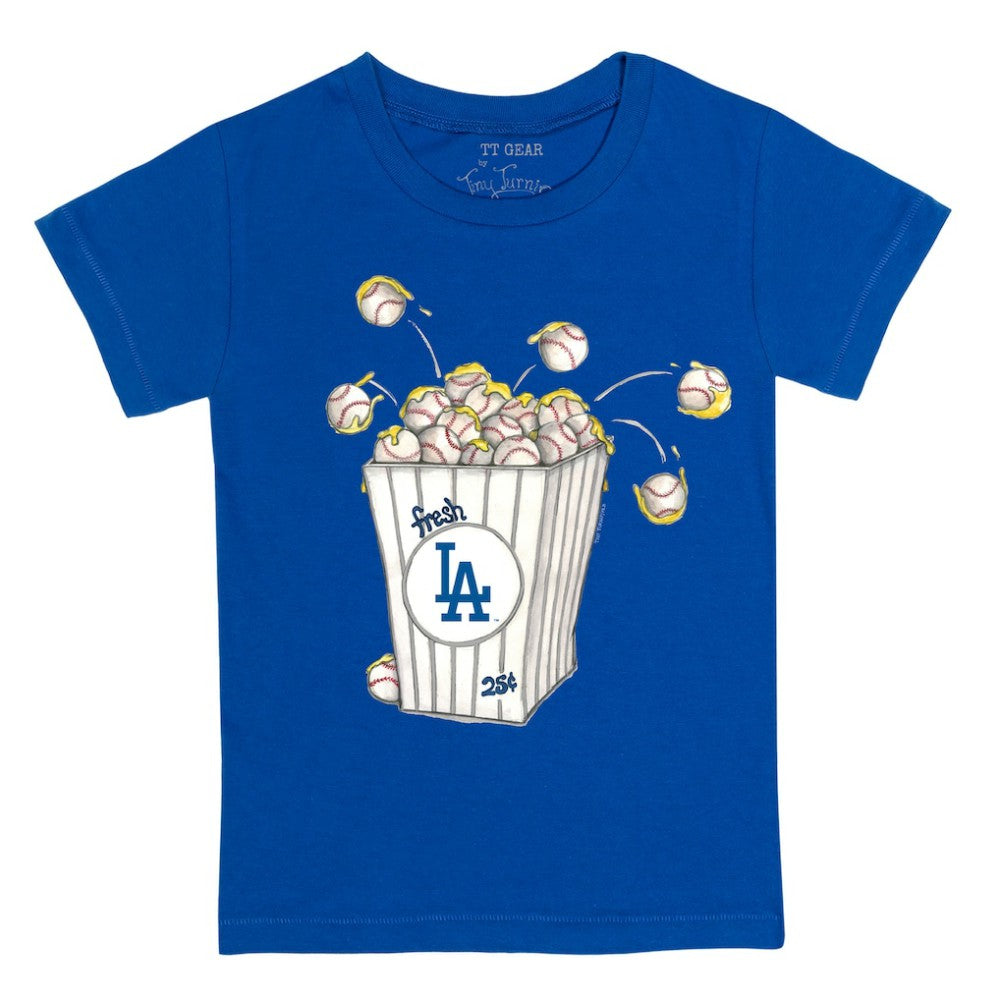 Los Angeles Dodgers Tiny Turnip Youth Popcorn T-Shirt - Royal