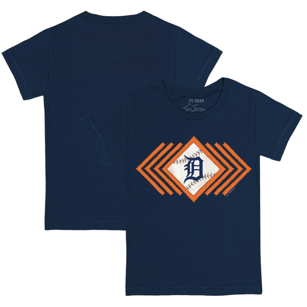 Detroit Tigers Tiny Turnip Youth Prism Arrows T-Shirt - Navy
