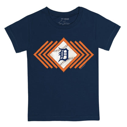 Detroit Tigers Tiny Turnip Youth Prism Arrows T-Shirt - Navy