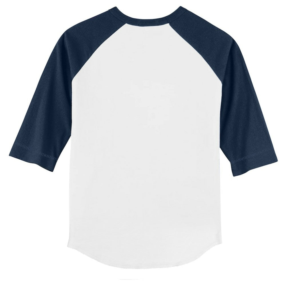 Cleveland Guardians Tiny Turnip Youth Prism Arrows 3/4-Sleeve Raglan T-Shirt - White/Navy