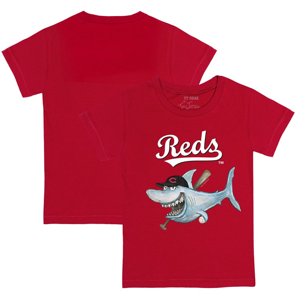 Cincinnati Reds Tiny Turnip Youth Shark T-Shirt - Red