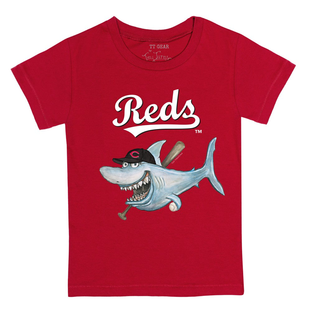 Cincinnati Reds Tiny Turnip Youth Shark T-Shirt - Red
