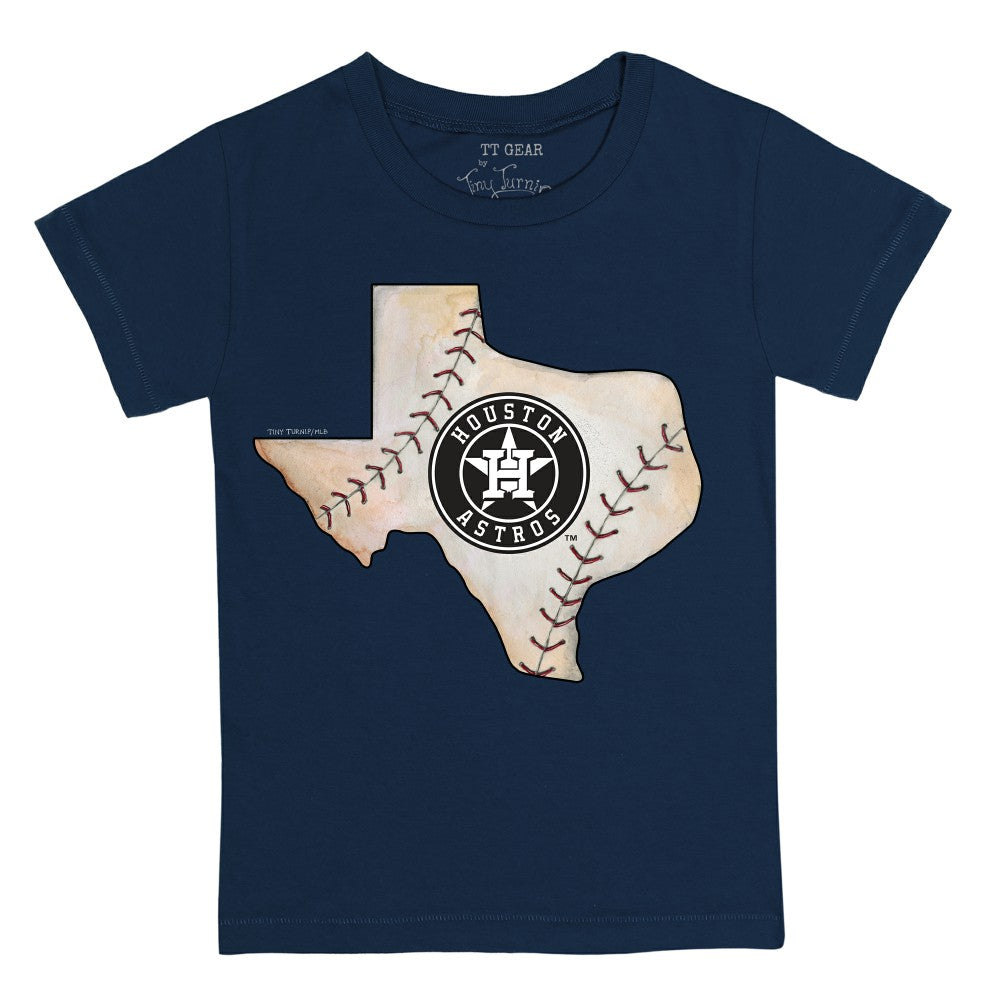 Houston Astros Tiny Turnip Youth State Outline T-Shirt - Navy