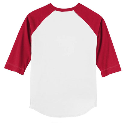Cincinnati Reds Tiny Turnip Youth Stitched Baseball 3/4-Sleeve Raglan T-Shirt - White/Red