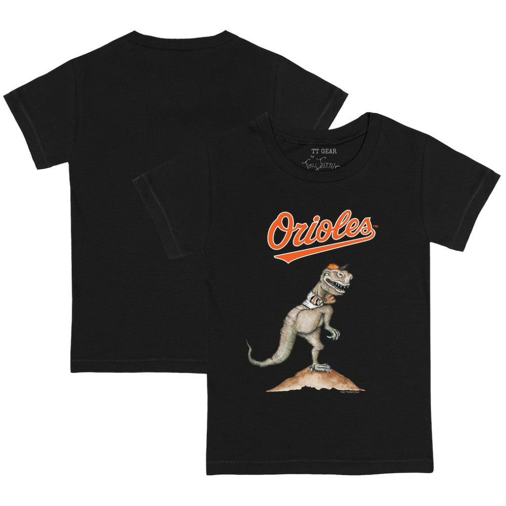 Baltimore Orioles Tiny Turnip Youth TT Rex T-Shirt - Black