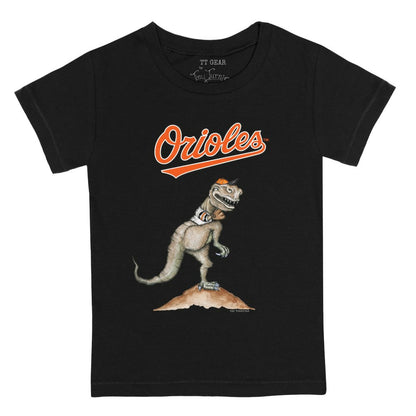 Baltimore Orioles Tiny Turnip Youth TT Rex T-Shirt - Black
