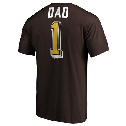 San Diego Padres Number One Dad T-Shirt - Brown