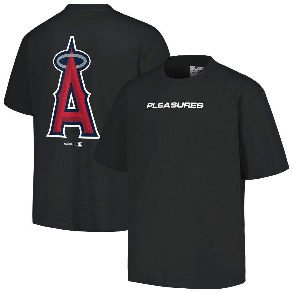 Los Angeles Angels PLEASURES Ballpark T-Shirt - Black