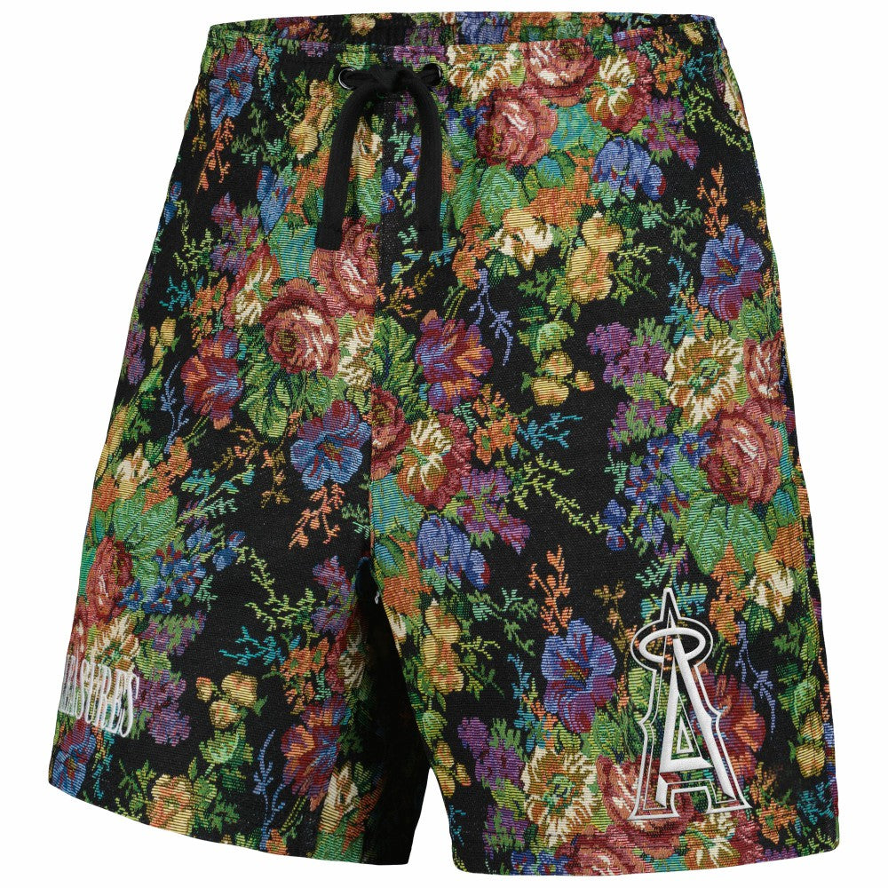 Los Angeles Angels PLEASURES Floral Shorts - Black