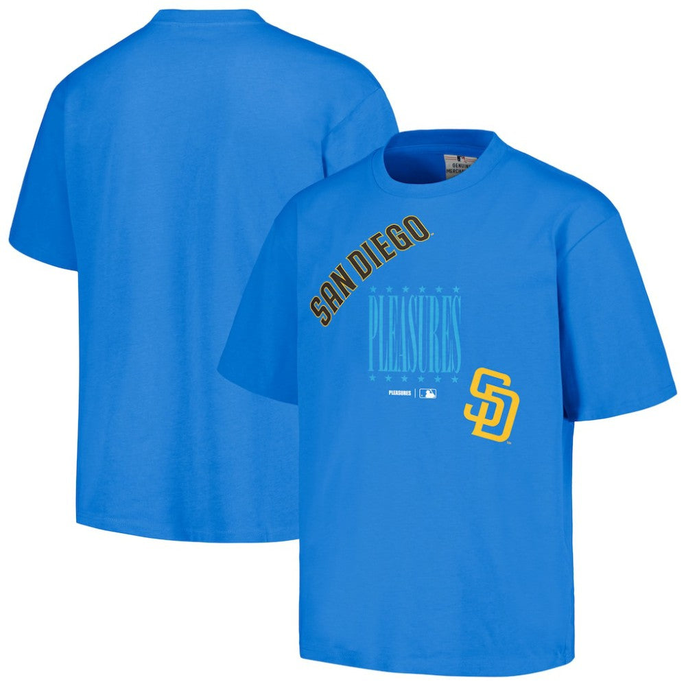 San Diego Padres PLEASURES Repurpose T-Shirt - Blue