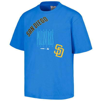 San Diego Padres PLEASURES Repurpose T-Shirt - Blue
